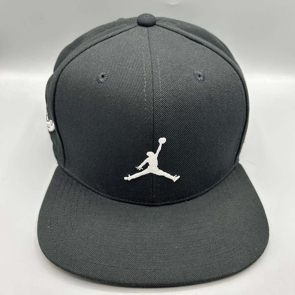 Air Jordan Pro Evolution Hat Men L-XL Black Embroidered Jumpman Snap Back Cap